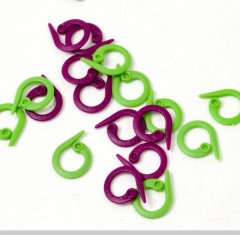 KnitPro Stickmarkörer Öppna Gröna/Lila