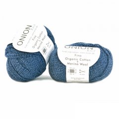 Fino Organic Cotton + Merinoull Jeansblå