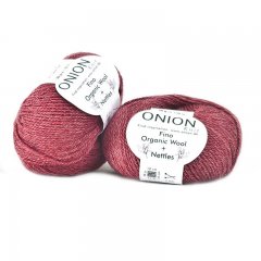 Onion No 4 Organic Wool Nettles Mörkt Röd 808
