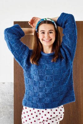 896265 Chunky sweater med rutmönster i Alice