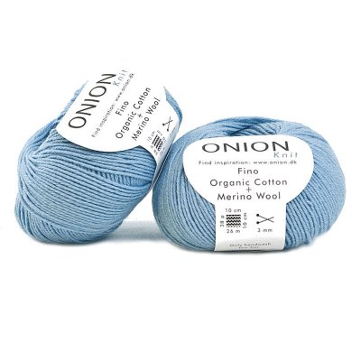 Fino Organic Cotton + Merinoull Ljusblå