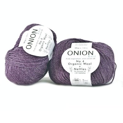 Onion No 4 Organic Wool Nettles Mörklila 812
